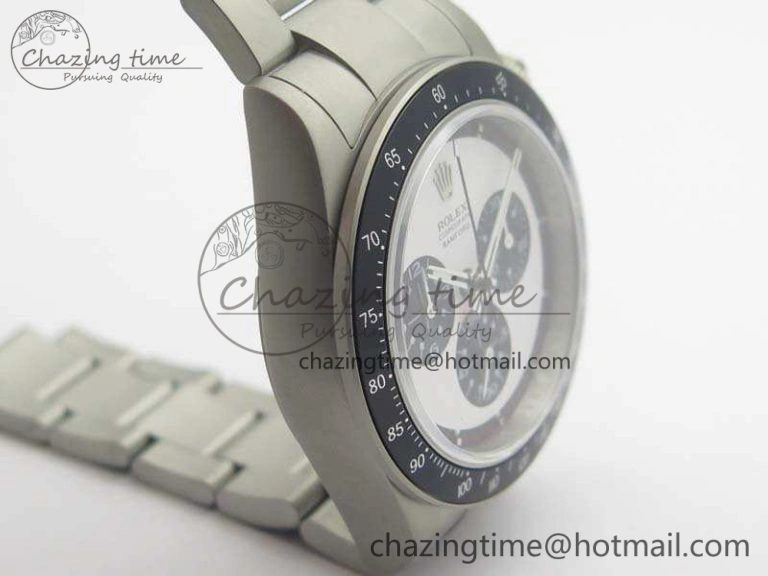 Daytona Newman Sandblasted SS White Black Dial On SS Bracelet A Minimalist 3522