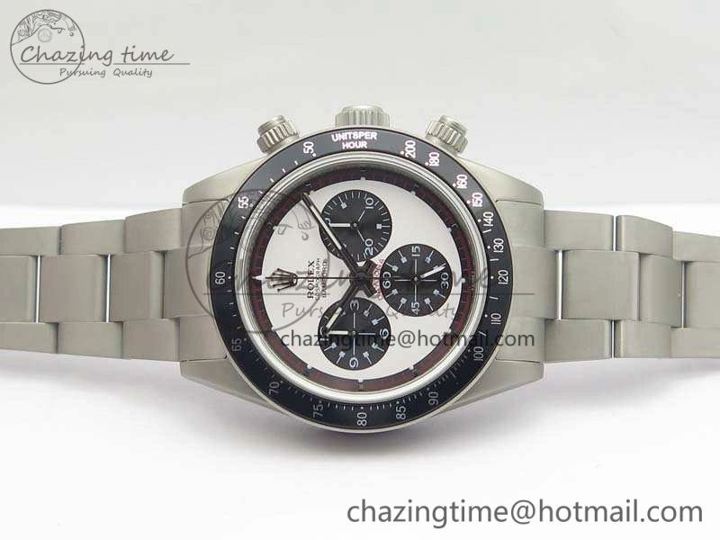 Daytona Newman Sandblasted SS White Black Dial On SS Bracelet A Minimalist 3522