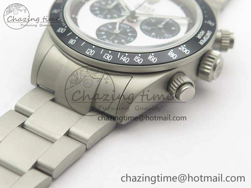 Daytona Newman Sandblasted SS White Black Dial On SS Bracelet A Minimalist 3522