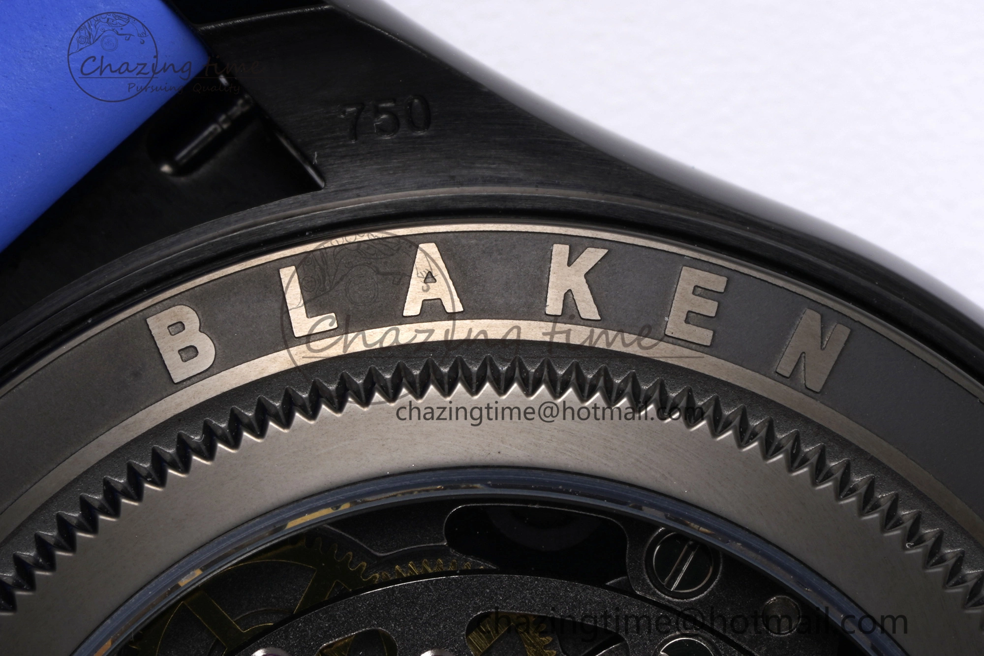 Soft Daytona PVD Carbon Bezel GETF Best Edition Skeleton Blue Dial on Blue Rubber Strap SA 1940