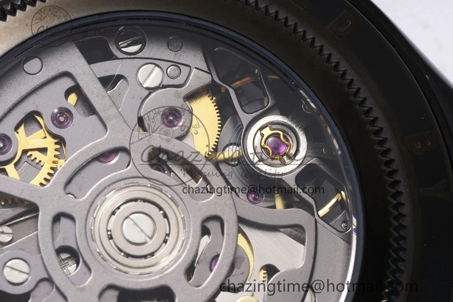 Modern Daytona PVD Carbon Bezel GETF Best Edition Skeleton Red Dial on Red Rubber Strap SA 1944