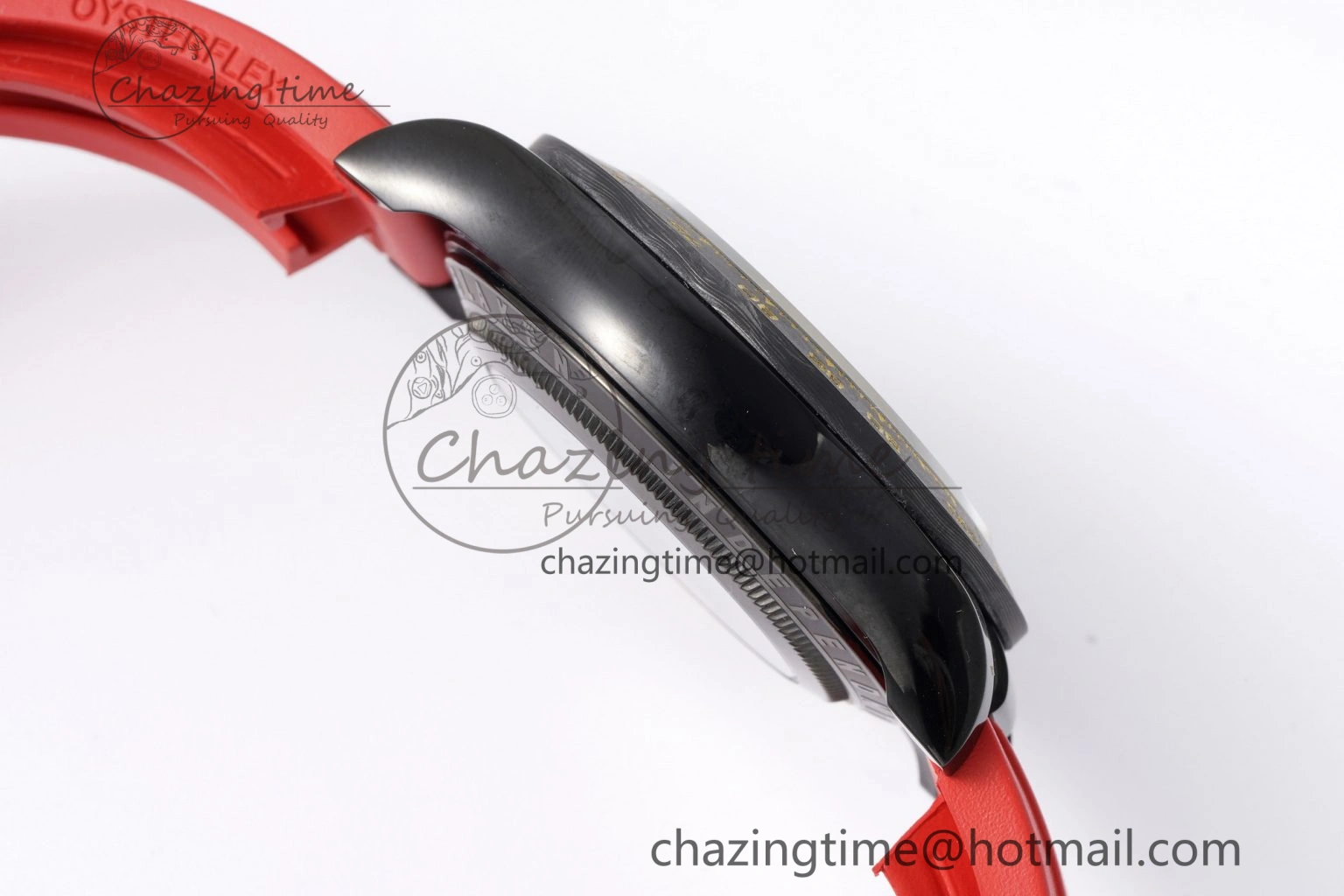 Modern Daytona PVD Carbon Bezel GETF Best Edition Skeleton Red Dial on Red Rubber Strap SA 1944