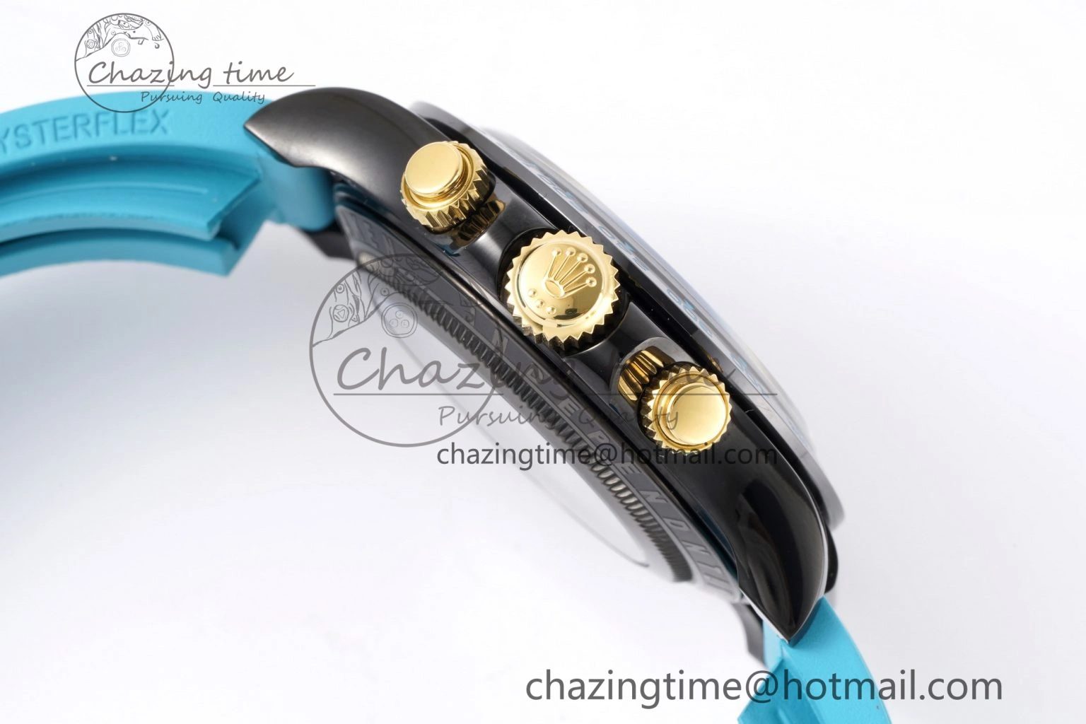 Daytona PVD Ceramic Bezel GETF Best Edition Skeleton Cyan Dial on Cyan Rubber Strap SA Neat 1939