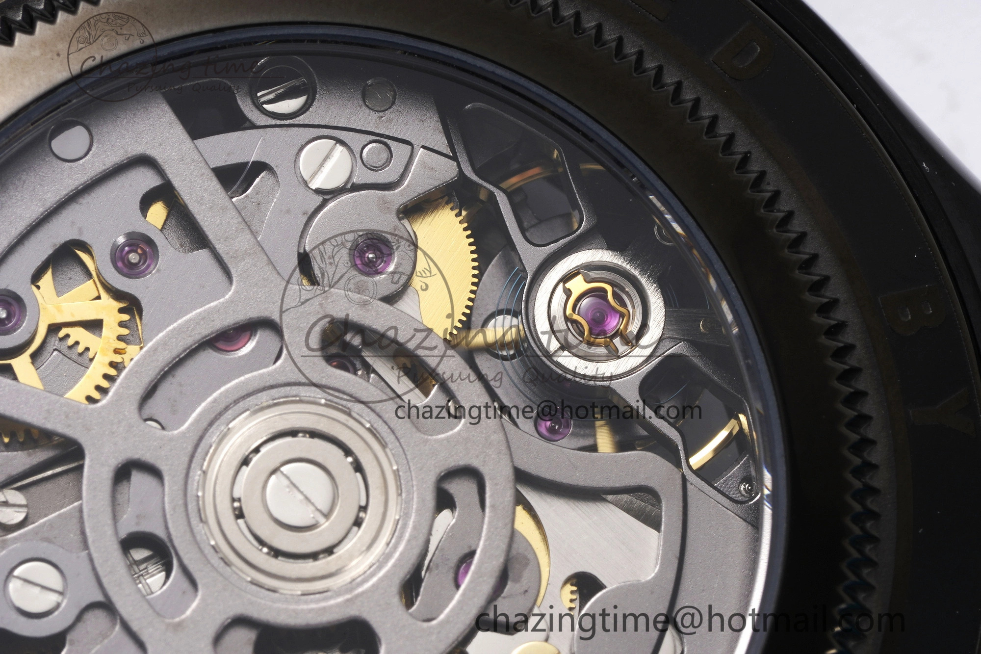 SoftTouch Daytona PVD Ceramic Bezel GETF Best Edition Skeleton Green Dial on Avocado Green Rubber Strap SA 1941