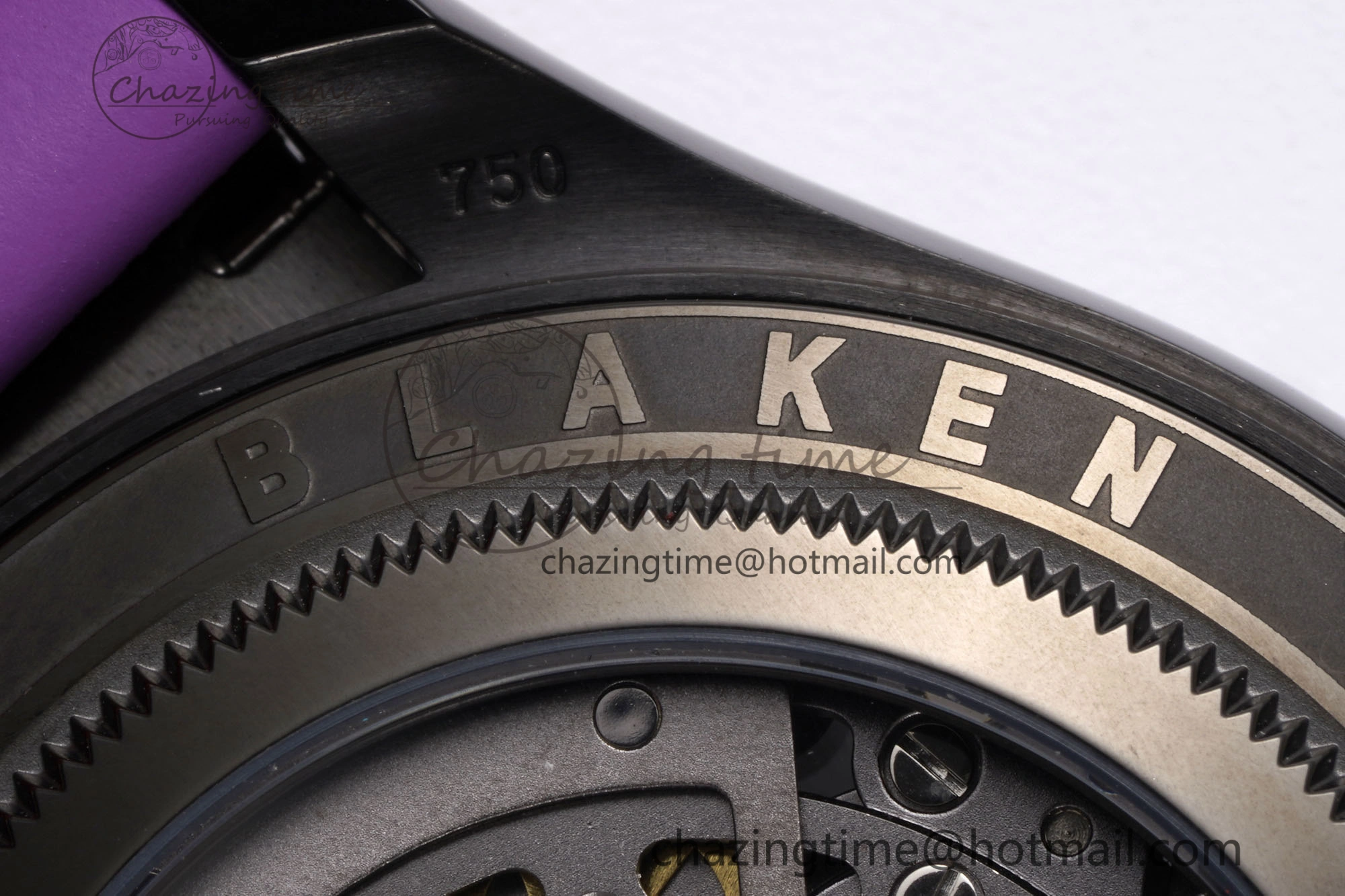 Daytona PVD Ceramic Bezel GETF Best Edition Skeleton Purple Dial on Purple Rubber Strap SA Efficient 1935