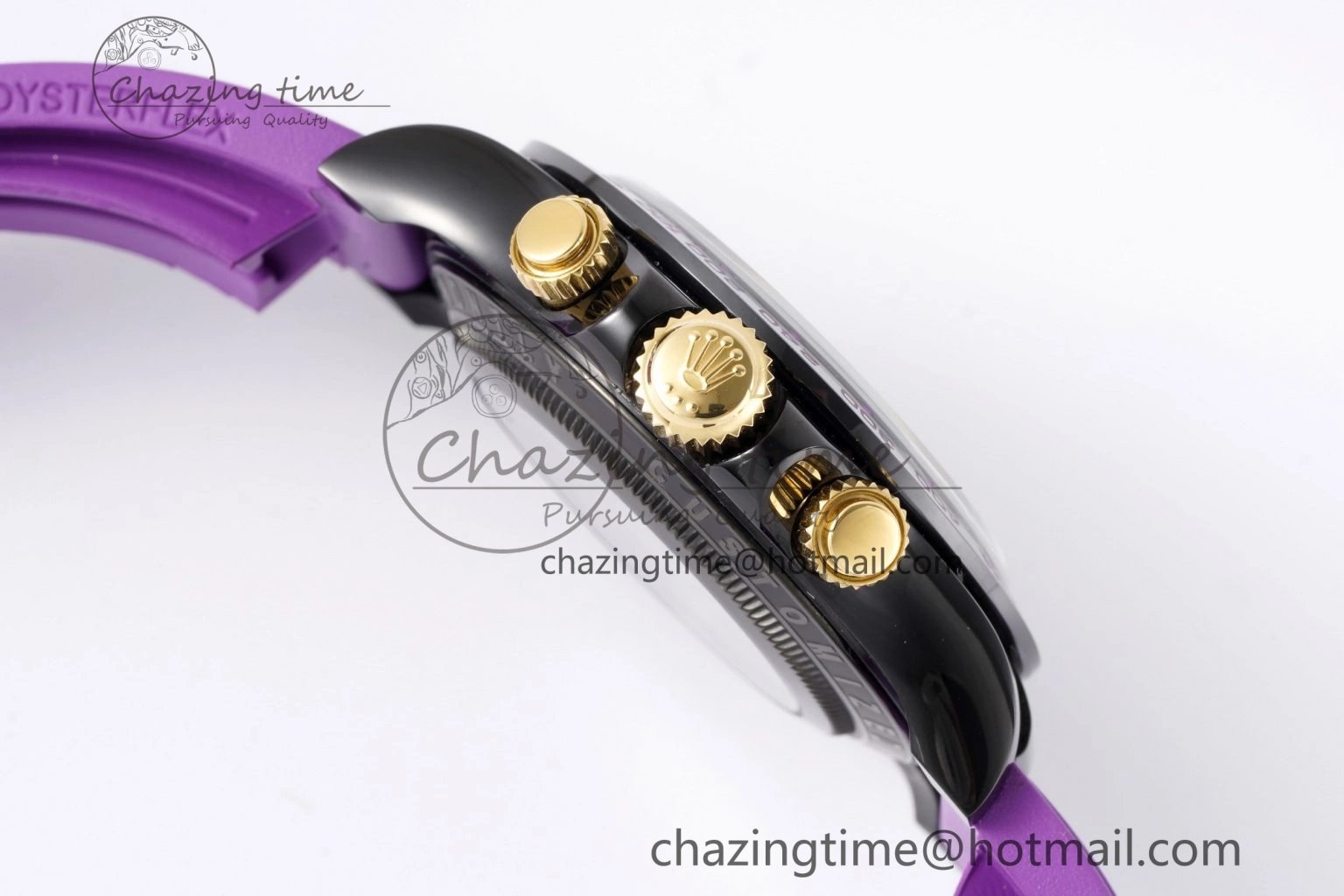 Daytona PVD Ceramic Bezel GETF Best Edition Skeleton Purple Dial on Purple Rubber Strap SA Efficient 1935
