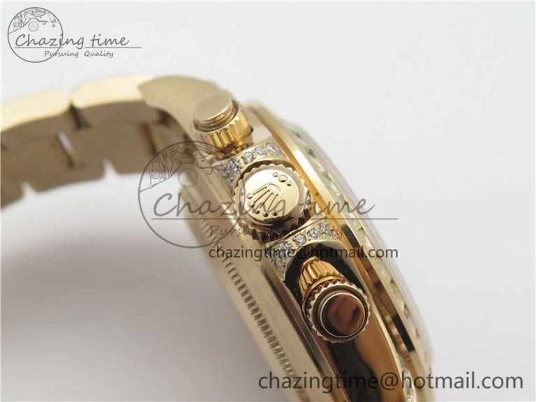Soft Daytona RG JHF Best Edition RG Diamonds Dial Rainbow Bezel on RG Bracelet A 3201