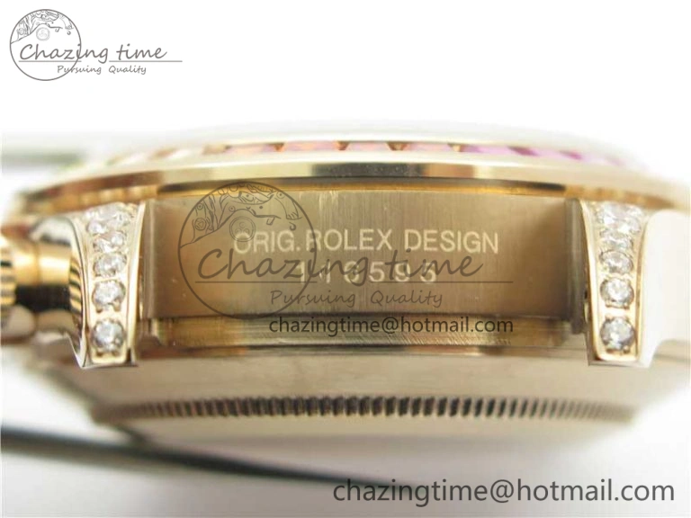 Soft Daytona RG JHF Best Edition RG Diamonds Dial Rainbow Bezel on RG Bracelet A 3201