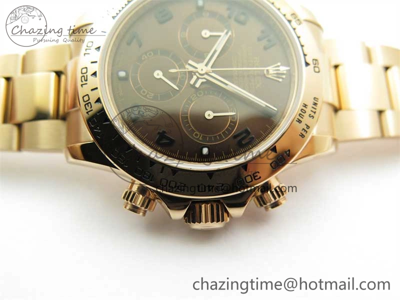 Daytona RG KKF 1:1 Best Edition 904L Steel Brown Dial on RG Bracelet A Fashionable 2454