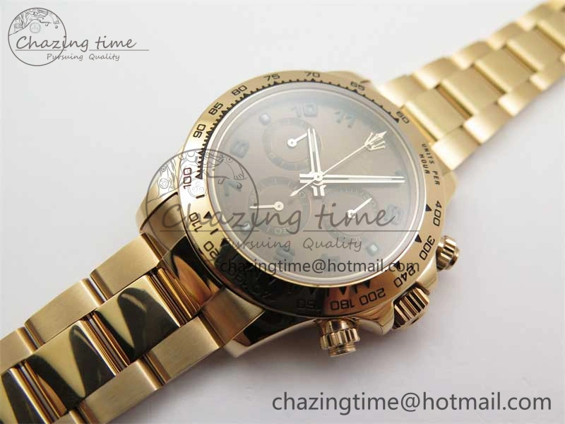 Daytona RG KKF 1:1 Best Edition 904L Steel Brown Dial on RG Bracelet A Fashionable 2454