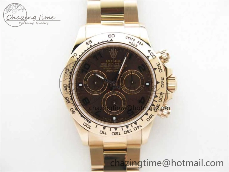 Daytona RG KKF 1:1 Best Edition 904L Steel Brown Dial on RG Bracelet A Fashionable 2454