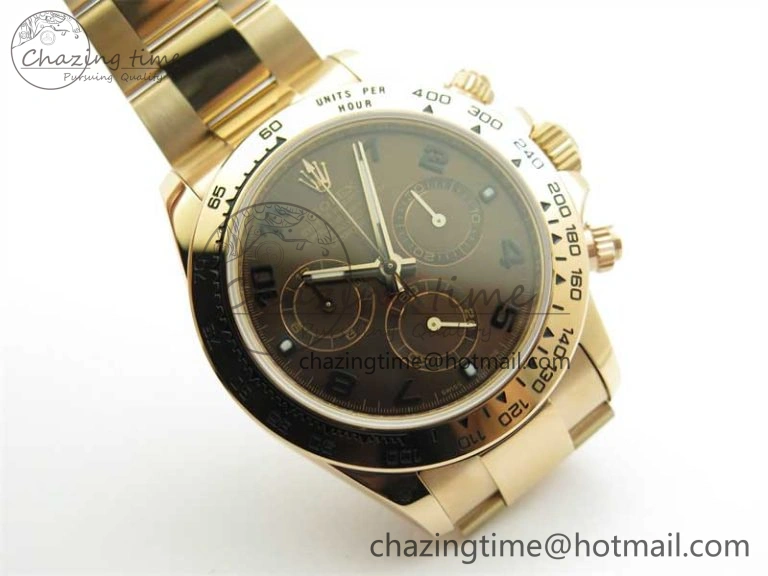 Daytona RG KKF 1:1 Best Edition 904L Steel Brown Dial on RG Bracelet A Fashionable 2454