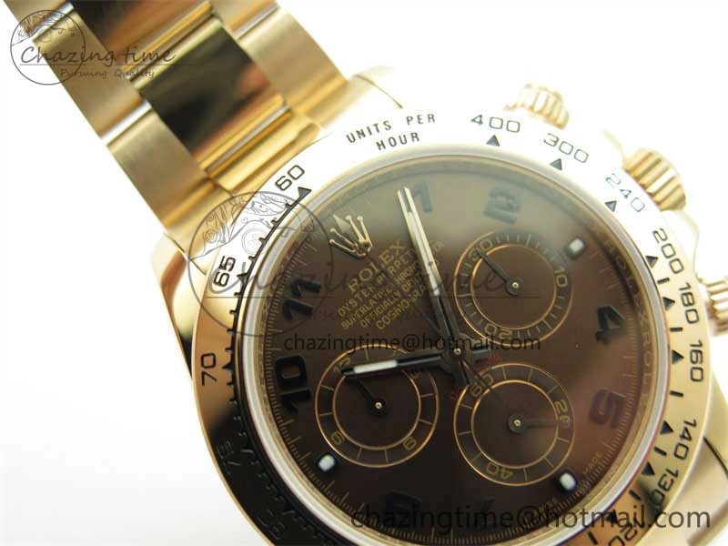 Daytona RG KKF 1:1 Best Edition 904L Steel Brown Dial on RG Bracelet A Fashionable 2454