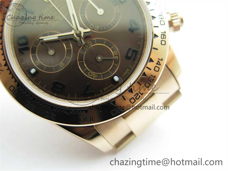 Daytona RG KKF 1:1 Best Edition 904L Steel Brown Dial on RG Bracelet A Fashionable 2454