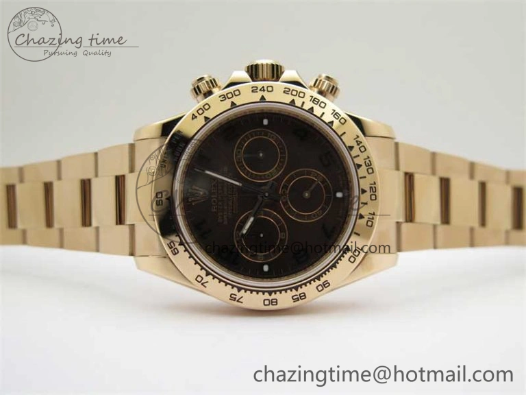 Daytona RG KKF 1:1 Best Edition 904L Steel Brown Dial on RG Bracelet A Fashionable 2454
