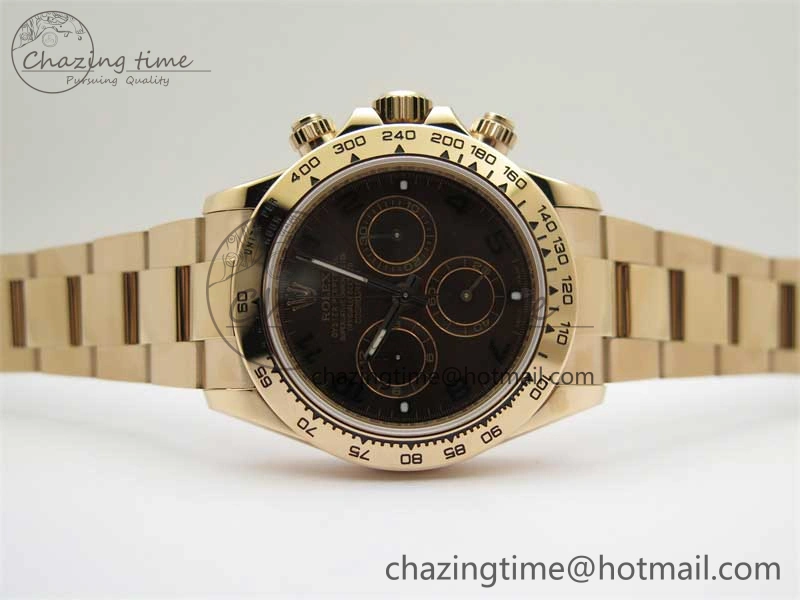 Daytona RG KKF 1:1 Best Edition 904L Steel Brown Dial on RG Bracelet A Fashionable 2454