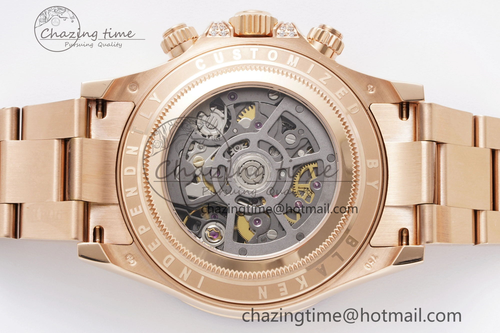 Daytona RG Rainbow Bezel GETF Best Edition Skeleton Dial on RG Bracelet SA Resilient 1945