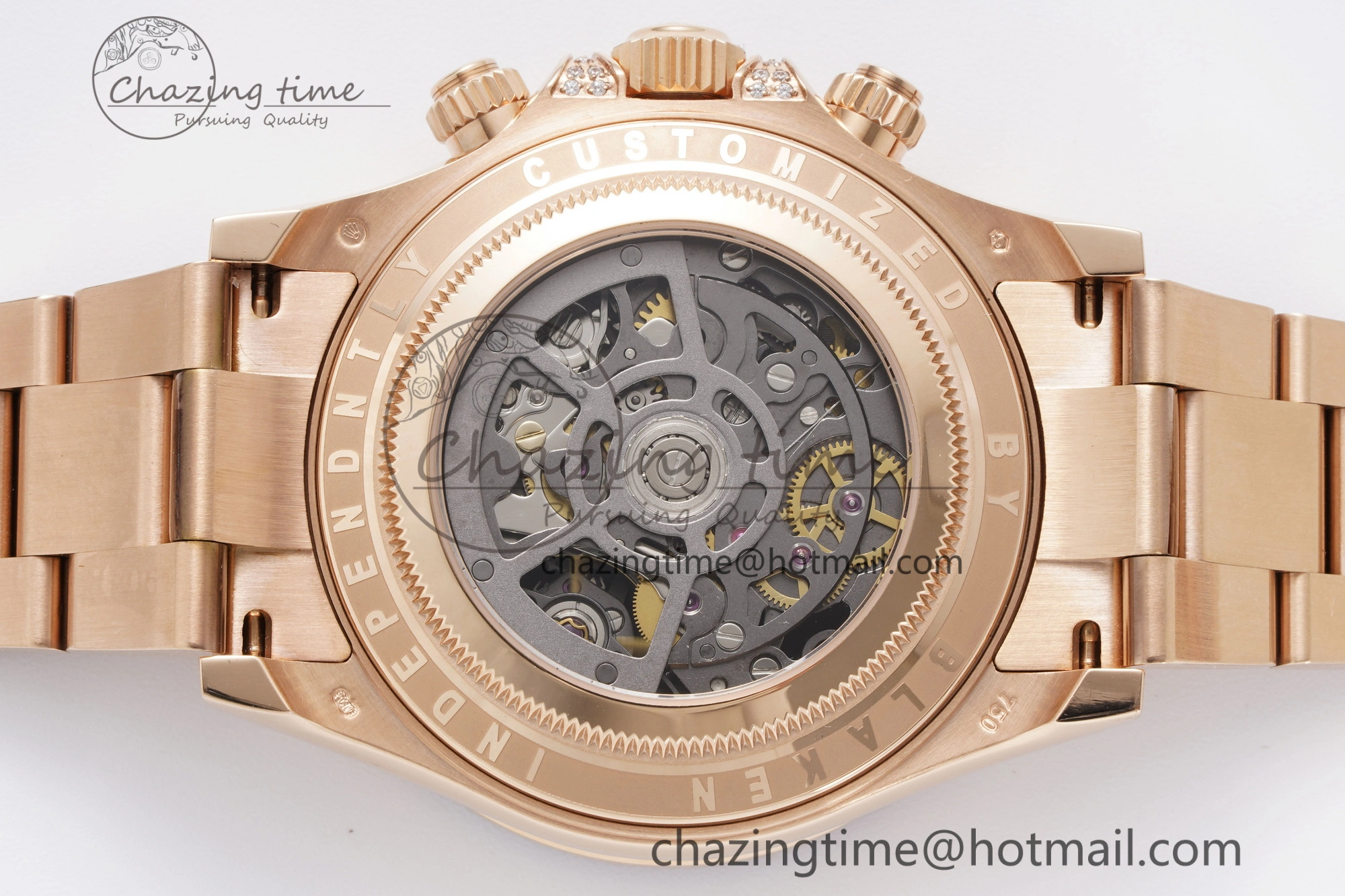Daytona RG Rainbow Bezel GETF Best Edition Skeleton Dial on RG Bracelet SA Resilient 1945