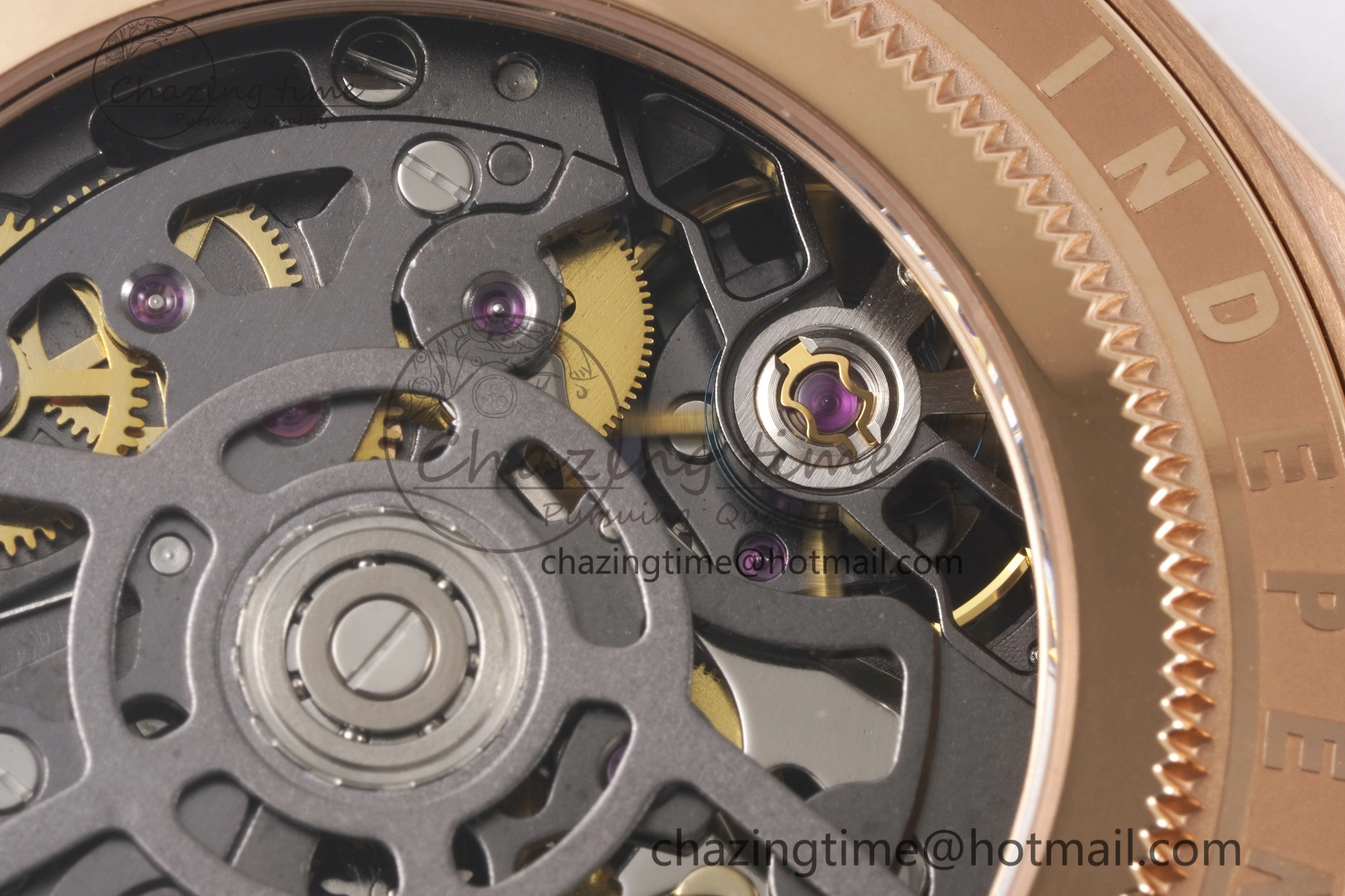 Daytona RG Rainbow Bezel GETF Best Edition Skeleton Dial on RG Bracelet SA Resilient 1945