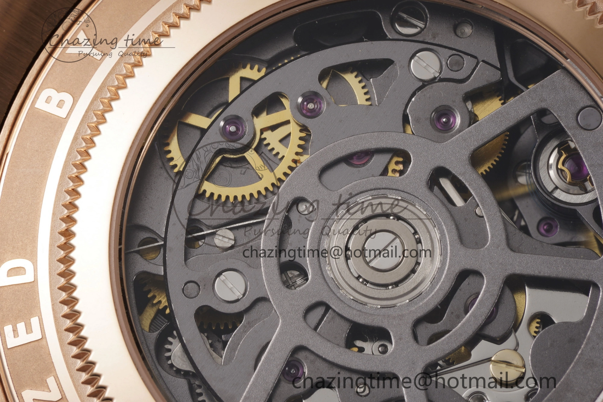 Daytona RG Rainbow Bezel GETF Best Edition Skeleton Dial on RG Bracelet SA Resilient 1945