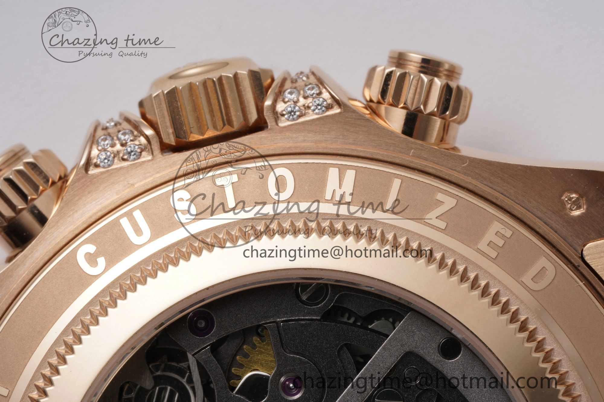 Daytona RG Rainbow Bezel GETF Best Edition Skeleton Dial on RG Bracelet SA Resilient 1945