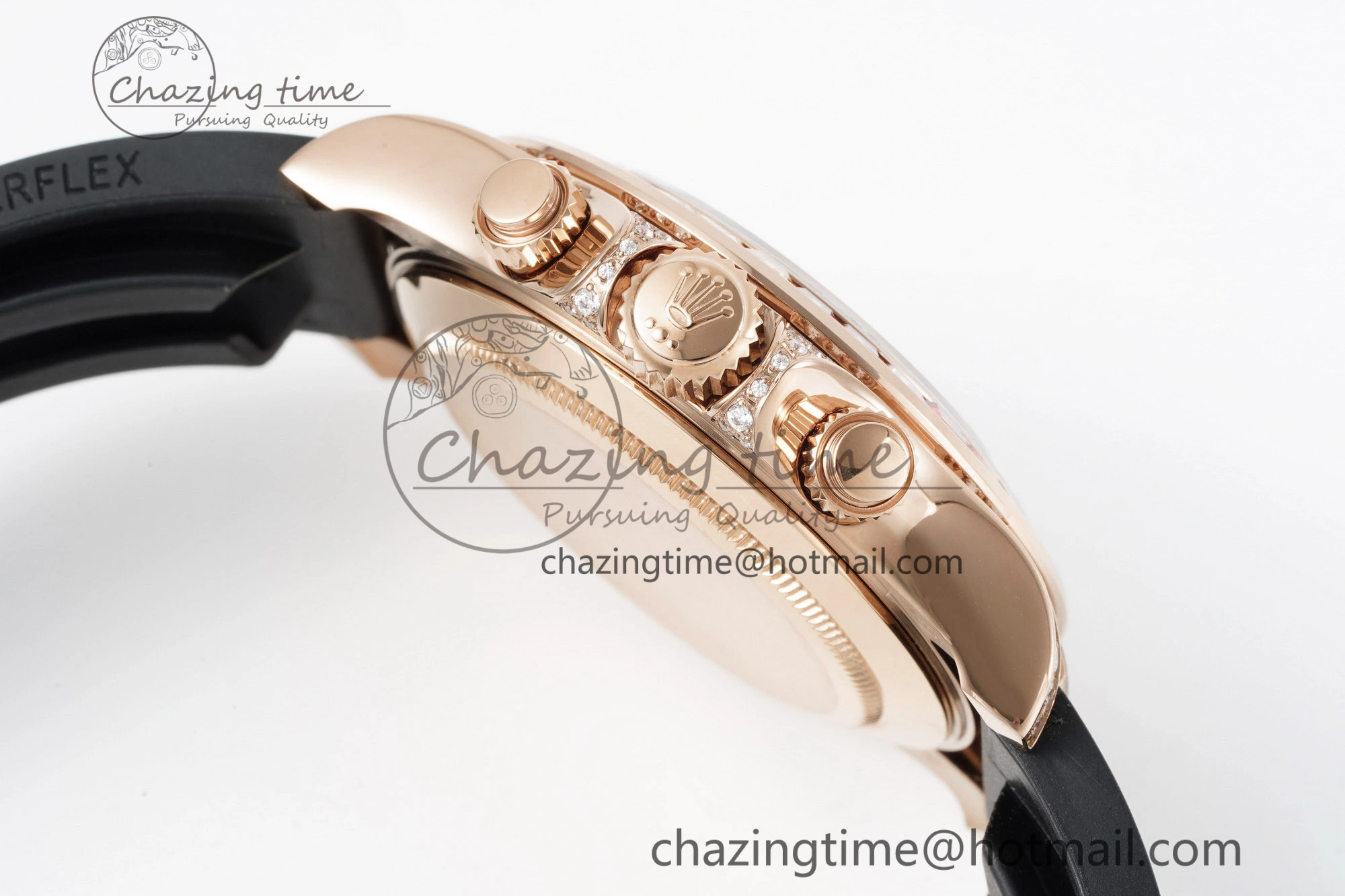 Daytona RG Rainbow Diamonds Bezel JVSF 1:1 Best Edition 904L Steel White Panda Dial on Oysterflex Strap A Trendy 2244