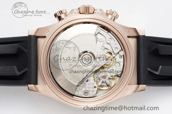 Daytona RG Rainbow Diamonds Bezel JVSF 1:1 Best Edition 904L Steel White Panda Dial on Oysterflex Strap A Trendy 2244