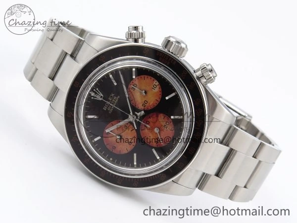 SoftTouch Daytona SS ADGF Best Edition Black Orange Dial on SS Bracelet A 1639