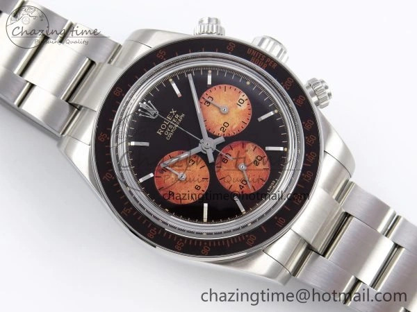 SoftTouch Daytona SS ADGF Best Edition Black Orange Dial on SS Bracelet A 1639