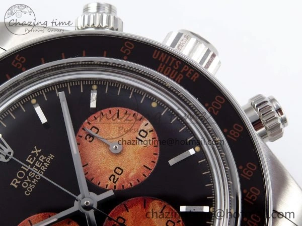 SoftTouch Daytona SS ADGF Best Edition Black Orange Dial on SS Bracelet A 1639