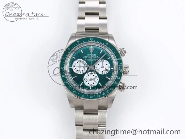Functional Daytona SS ADGF Best Edition Green White Dial on SS Bracelet A 1638