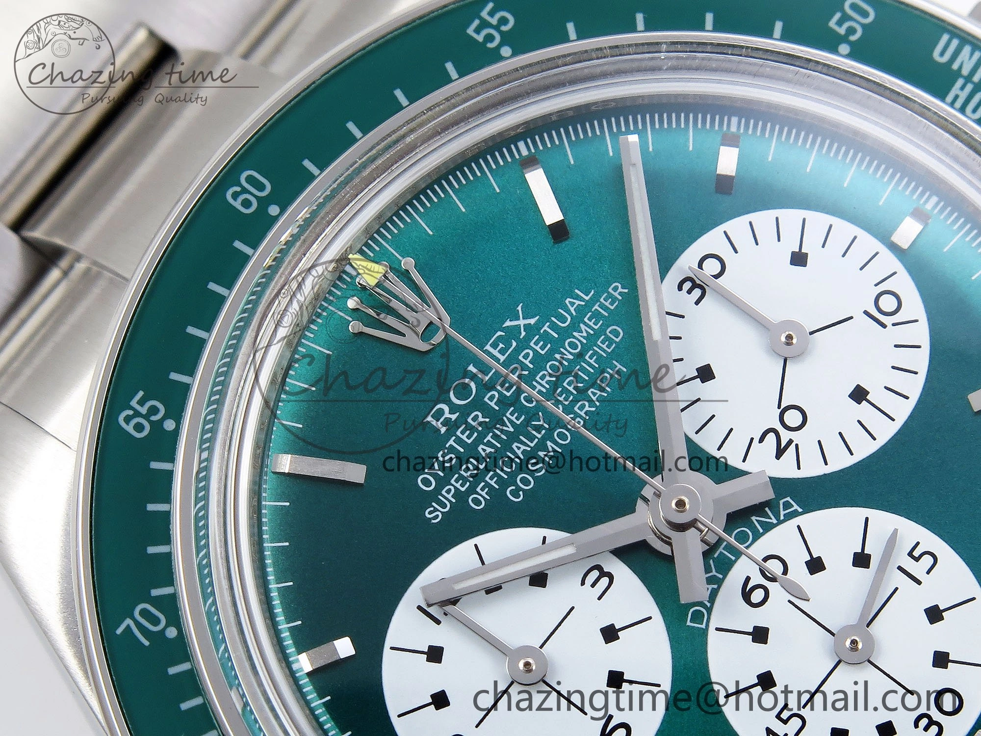 Functional Daytona SS ADGF Best Edition Green White Dial on SS Bracelet A 1638