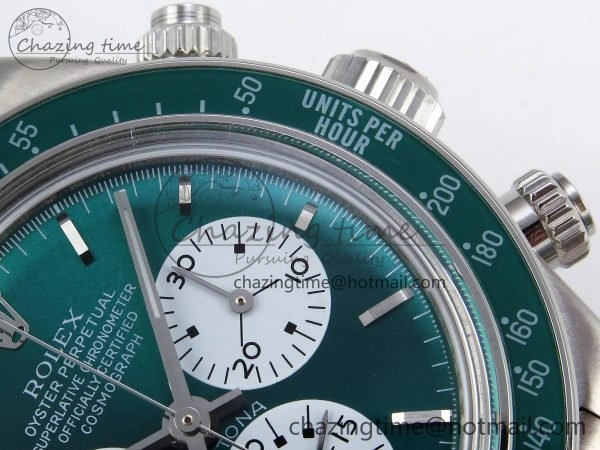 Functional Daytona SS ADGF Best Edition Green White Dial on SS Bracelet A 1638