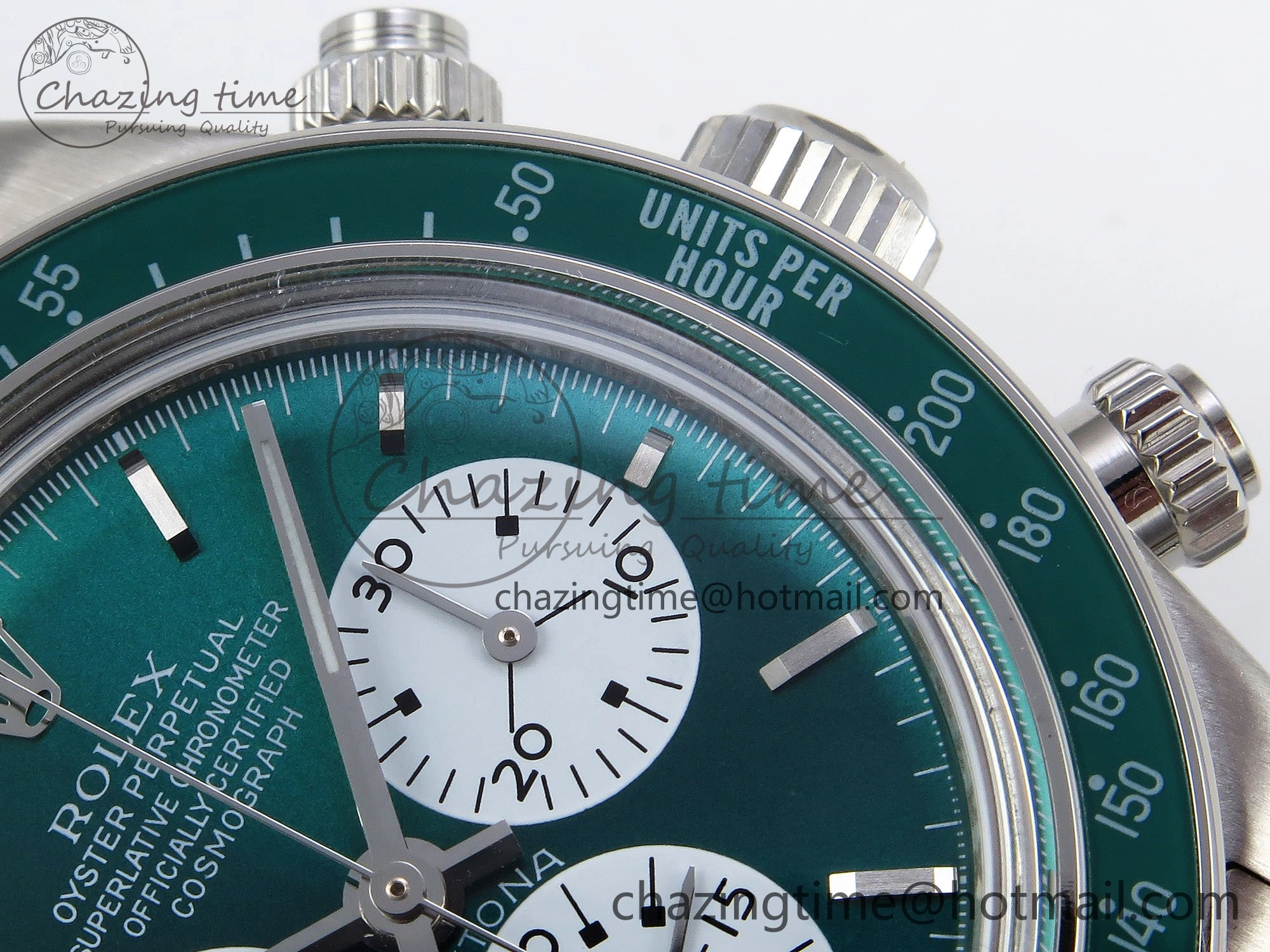 Functional Daytona SS ADGF Best Edition Green White Dial on SS Bracelet A 1638