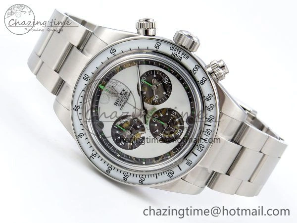 Daytona SS ADGF Best Edition White Skeleton Dial on SS Bracelet SA Resilient 1505