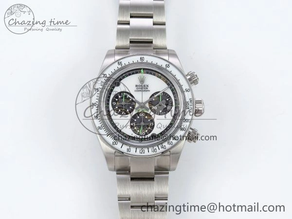 Daytona SS ADGF Best Edition White Skeleton Dial on SS Bracelet SA Resilient 1505