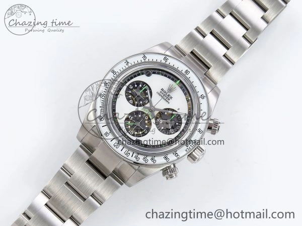 Daytona SS ADGF Best Edition White Skeleton Dial on SS Bracelet SA Resilient 1505