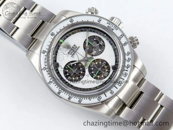 Daytona SS ADGF Best Edition White Skeleton Dial on SS Bracelet SA Resilient 1505