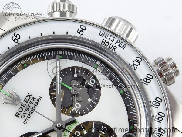 Daytona SS ADGF Best Edition White Skeleton Dial on SS Bracelet SA Resilient 1505