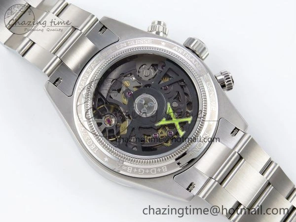Daytona SS ADGF Best Edition White Skeleton Dial on SS Bracelet SA Resilient 1505
