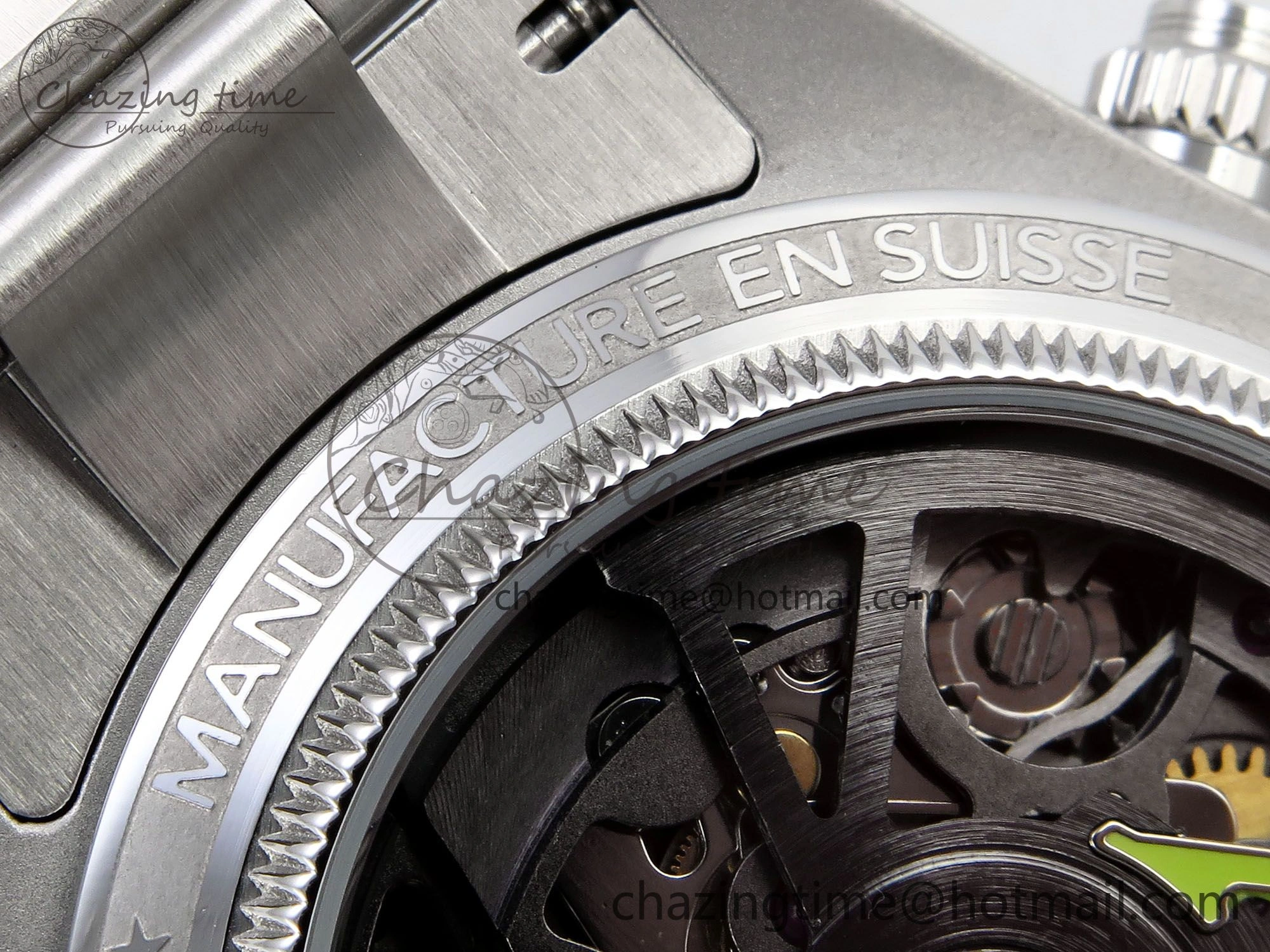 Daytona SS ADGF Best Edition White Skeleton Dial on SS Bracelet SA Resilient 1505
