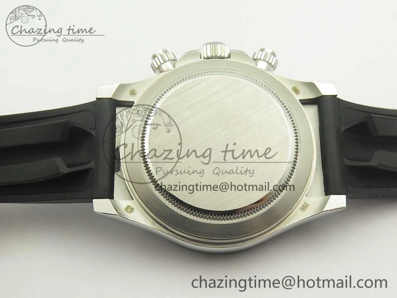Daytona SS BP Maker Best Version Black Dial On Rubber Strap A7750@6 To Minimalist 3389