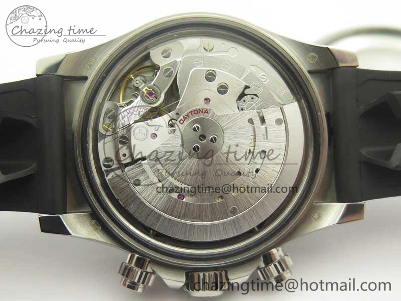 Daytona SS BP Maker Best Version Black Dial On Rubber Strap A7750@6 To Minimalist 3389