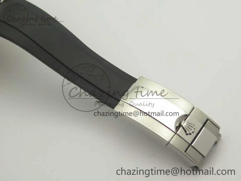 Daytona SS BP Maker Best Version Black Dial On Rubber Strap A7750@6 To Minimalist 3389