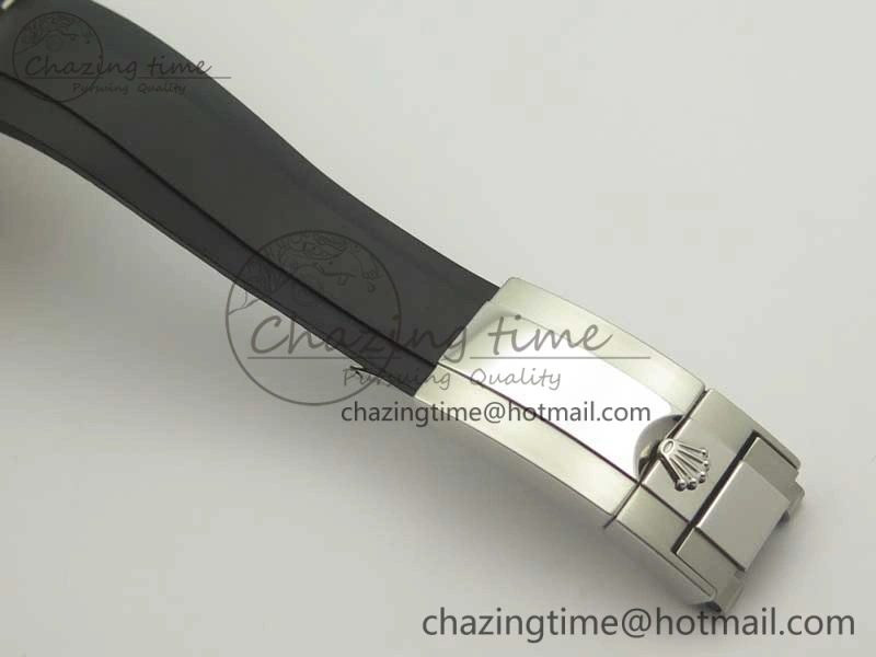 Daytona SS BP Maker Best Version Black Dial On Rubber Strap A7750@6 To Minimalist 3389