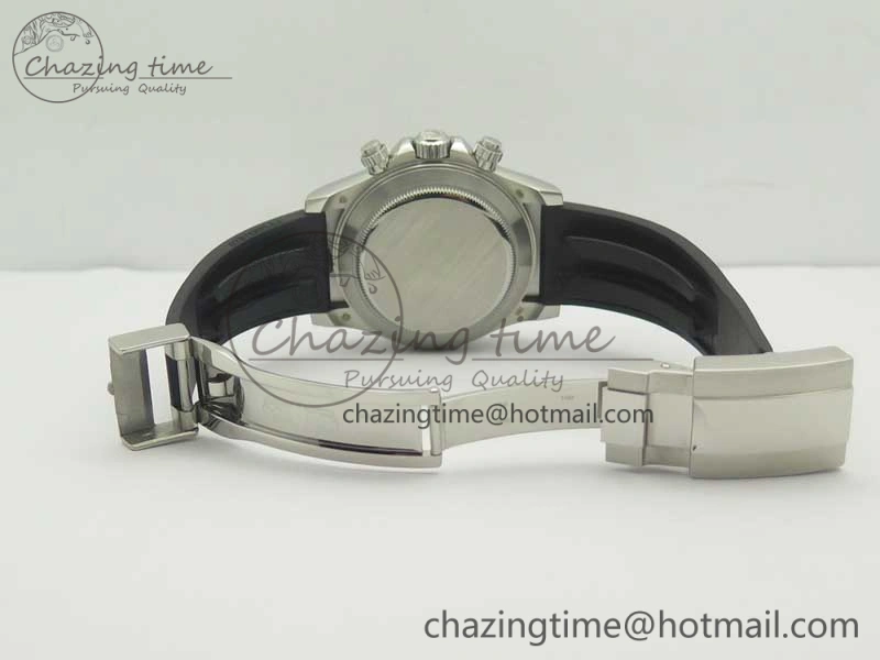 Daytona SS BP Maker Best Version Black Dial On Rubber Strap A7750@6 To Minimalist 3389