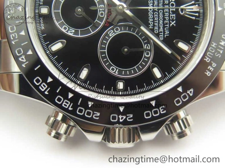 Daytona SS BP Maker Best Version Black Dial On Rubber Strap A7750@6 To Minimalist 3389