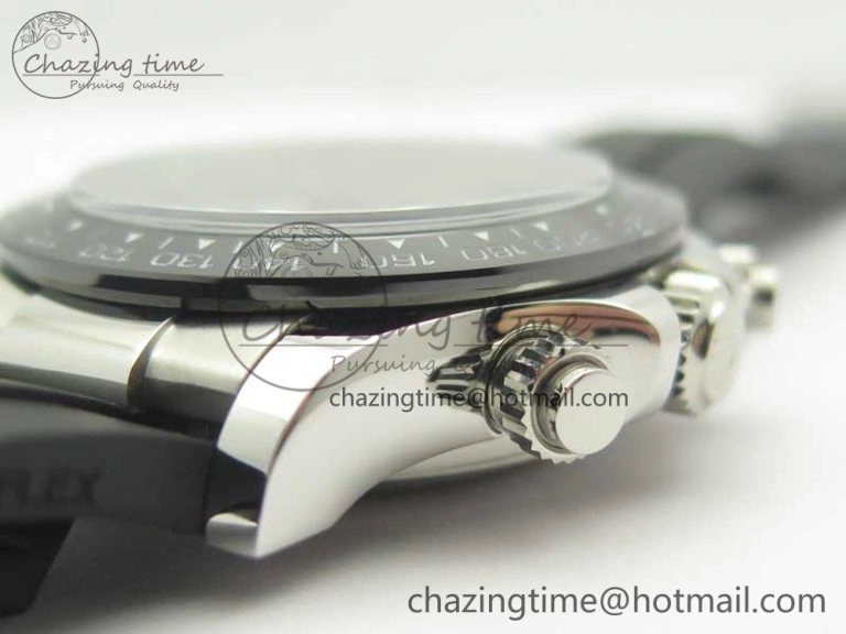 Daytona SS BP Maker Best Version Black Dial On Rubber Strap A7750@6 To Minimalist 3389