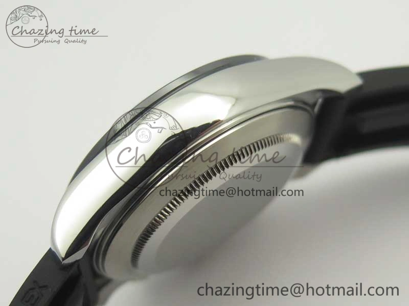 TravelReady Daytona SS BP Maker Black Dial On Rubber Strap A7750@ 3388