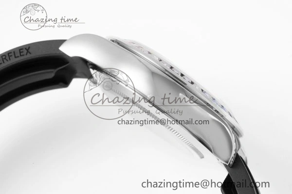 Daytona SS Rainbow Diamonds Bezel JVSF 1:1 Best Edition 904L Steel White Panda Dial on Oysterflex Strap A FlexibleFit 2247